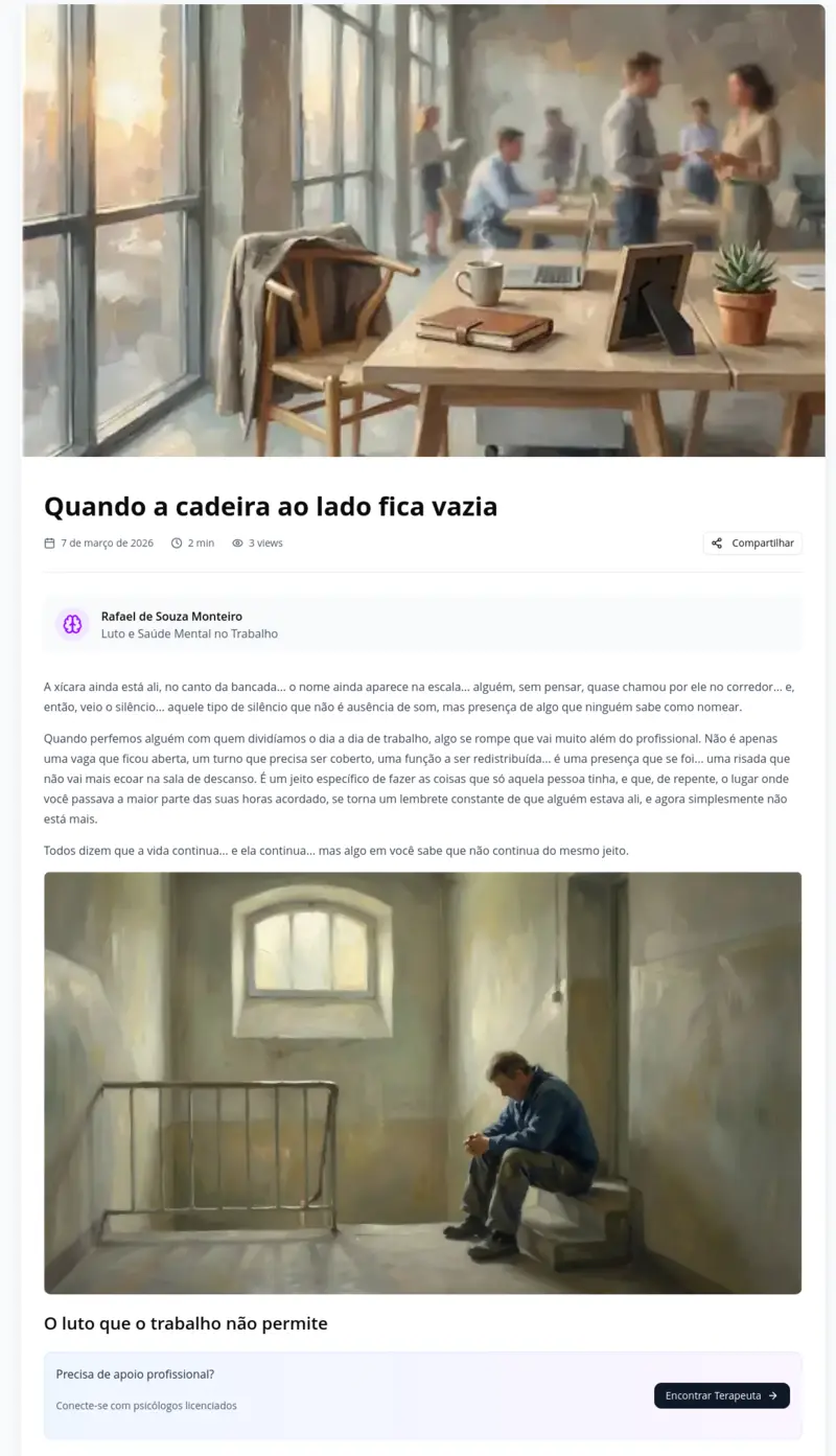 Prévia do artigo: Quando a Cadeira ao Lado Fica Vazia